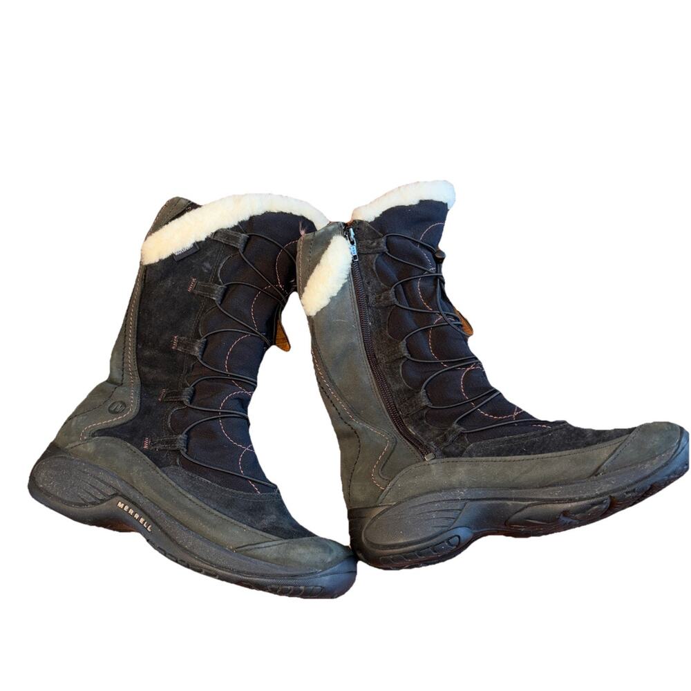 Merrell Encore Apex Womens Black Waterproof 200 Gram Insulation Boots Size 6.5